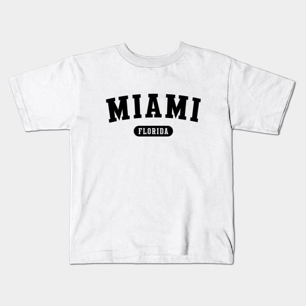 Miami, FL Kids T-Shirt by Novel_Designs